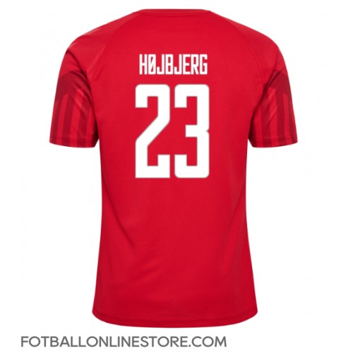 Billige Danmark Pierre-Emile Hojbjerg #23 Hjemmetrøye VM 2022 Kortermet